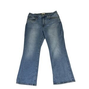 Madewell Mid-Rise Kick Out Crop Jeans in Mather‎ Wash Size 31 Flare NN425